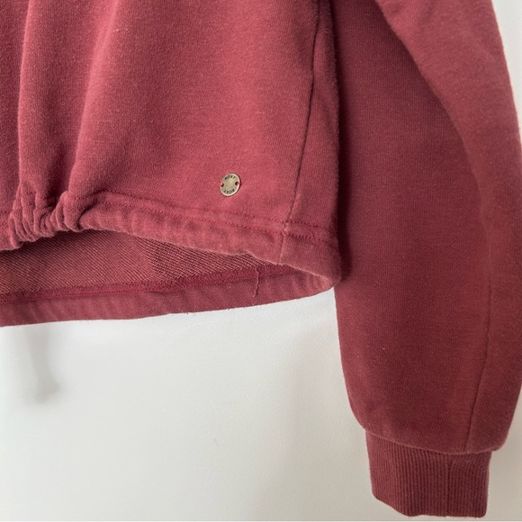 Roxy Henley Pullover Crop Sweatshirt Top - Picture 6 of 13